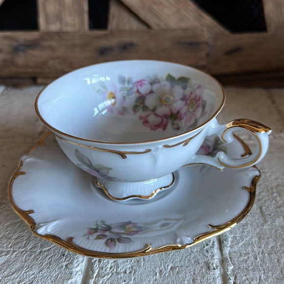 Bavaria Schumann Arzberg Wild Rose Teacup & Saucer - Picture 6 of 7